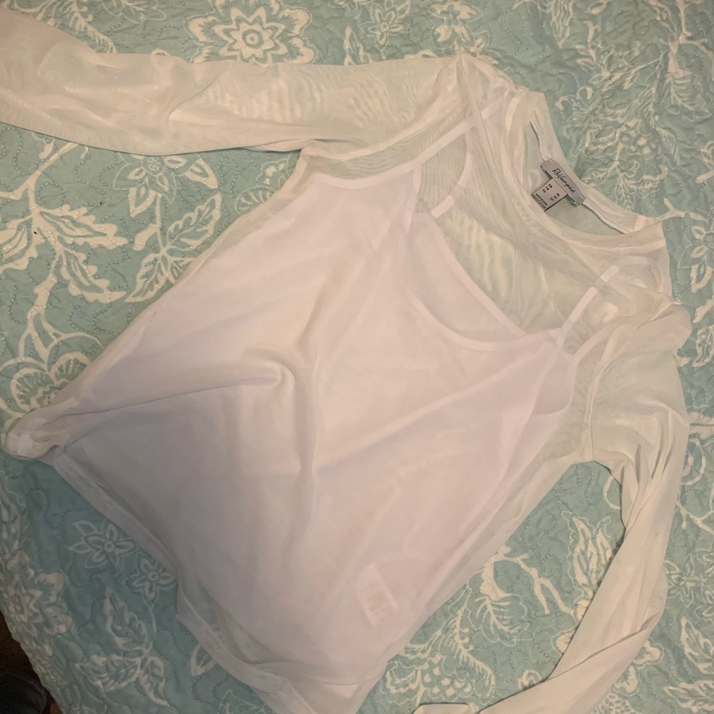 White mesh blouse